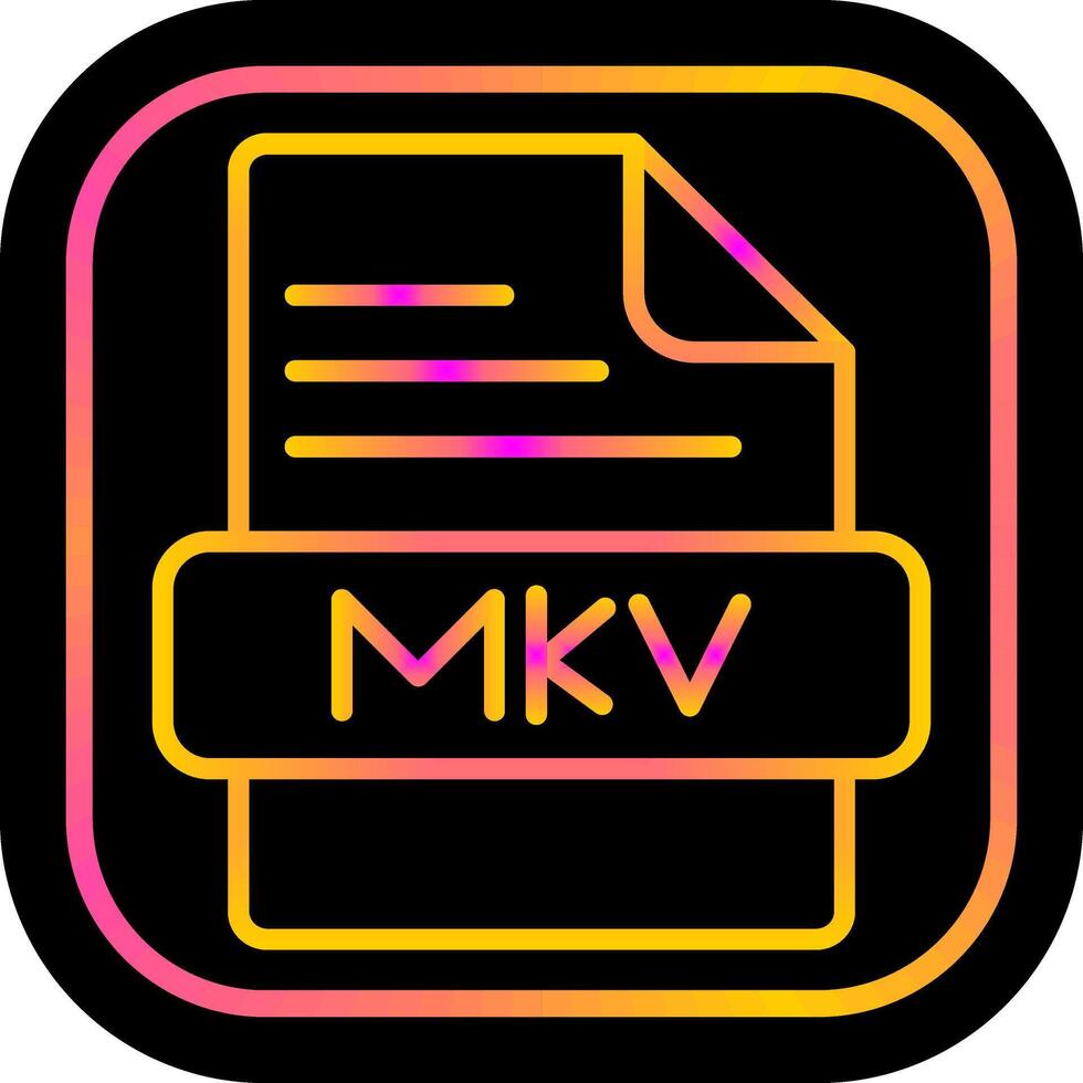 icono de vector mkv