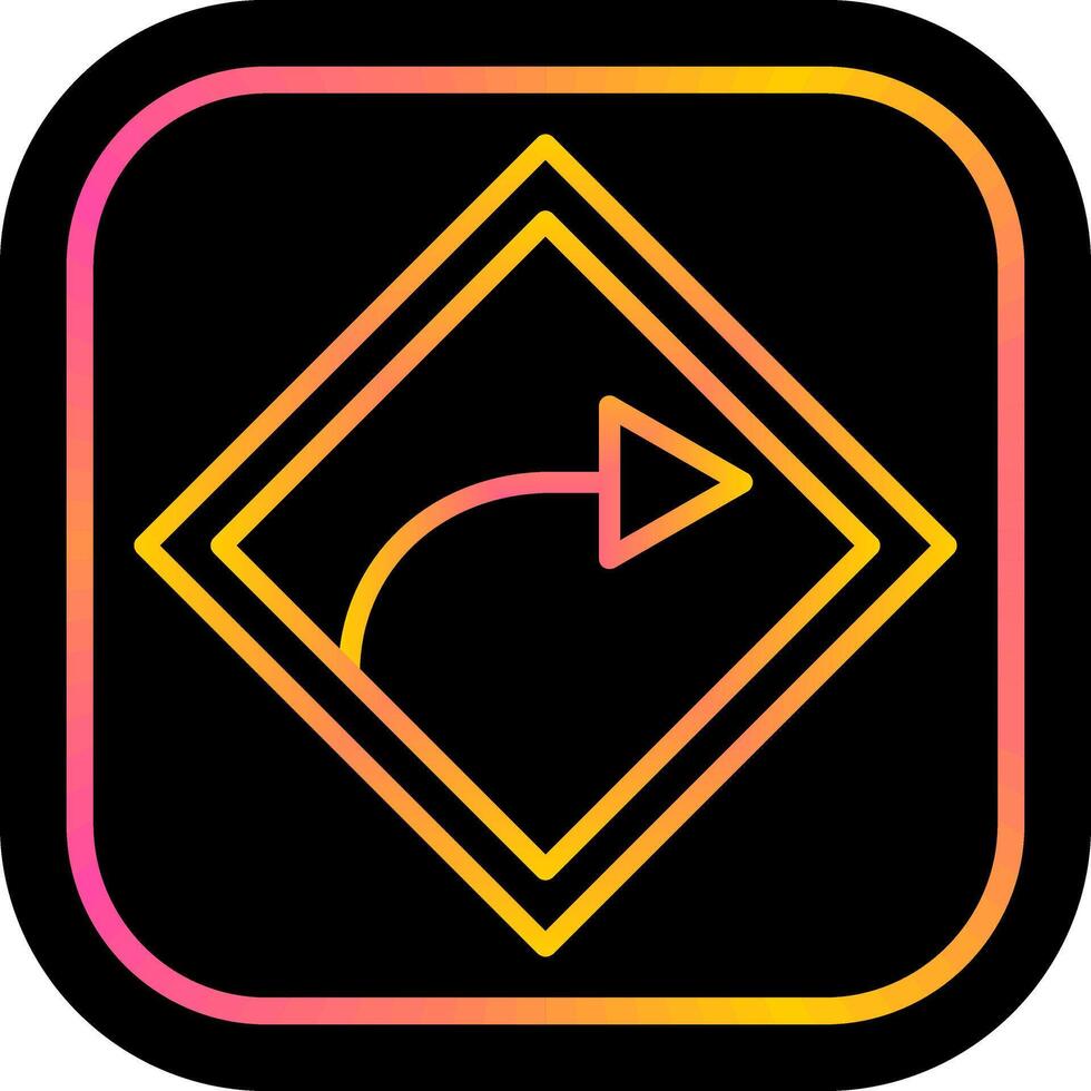 Right Turn Vector Icon