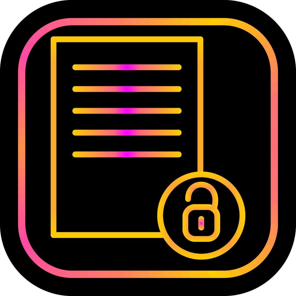 Unlock Documents Vector Icon