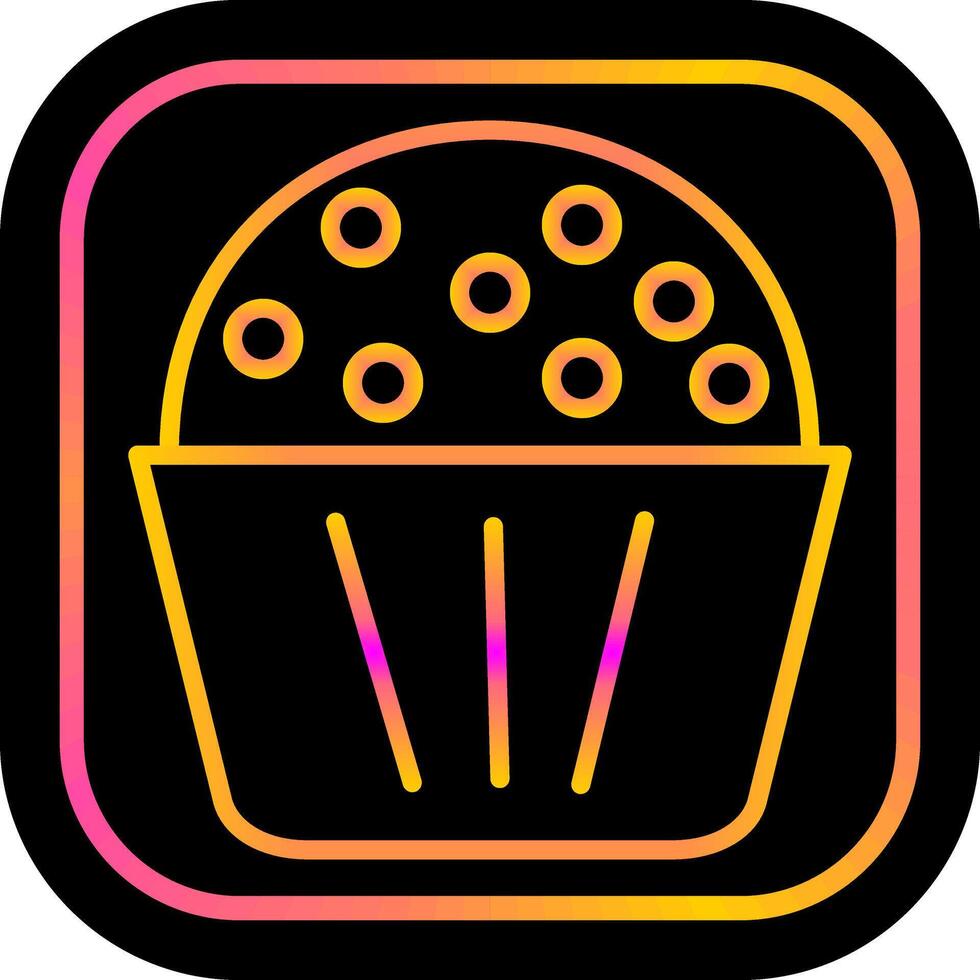 icono de vector de muffin de chocolate