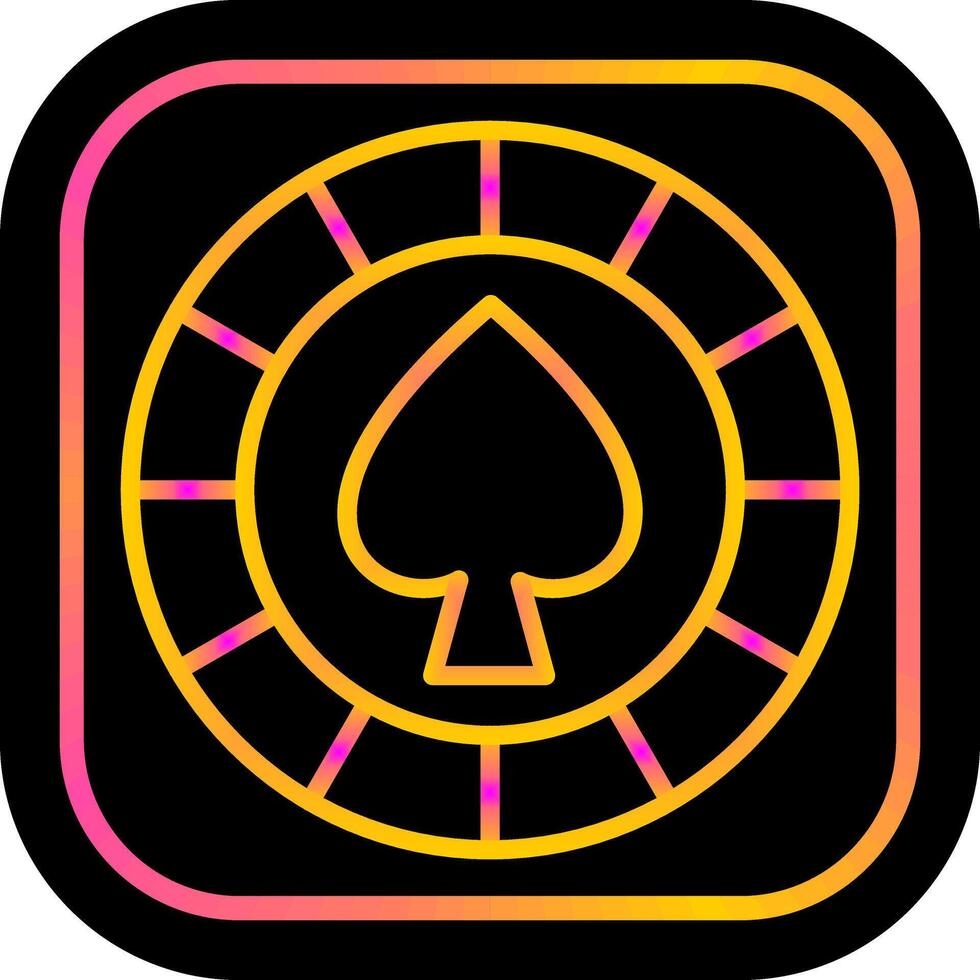 Spade Chip Vector Icon