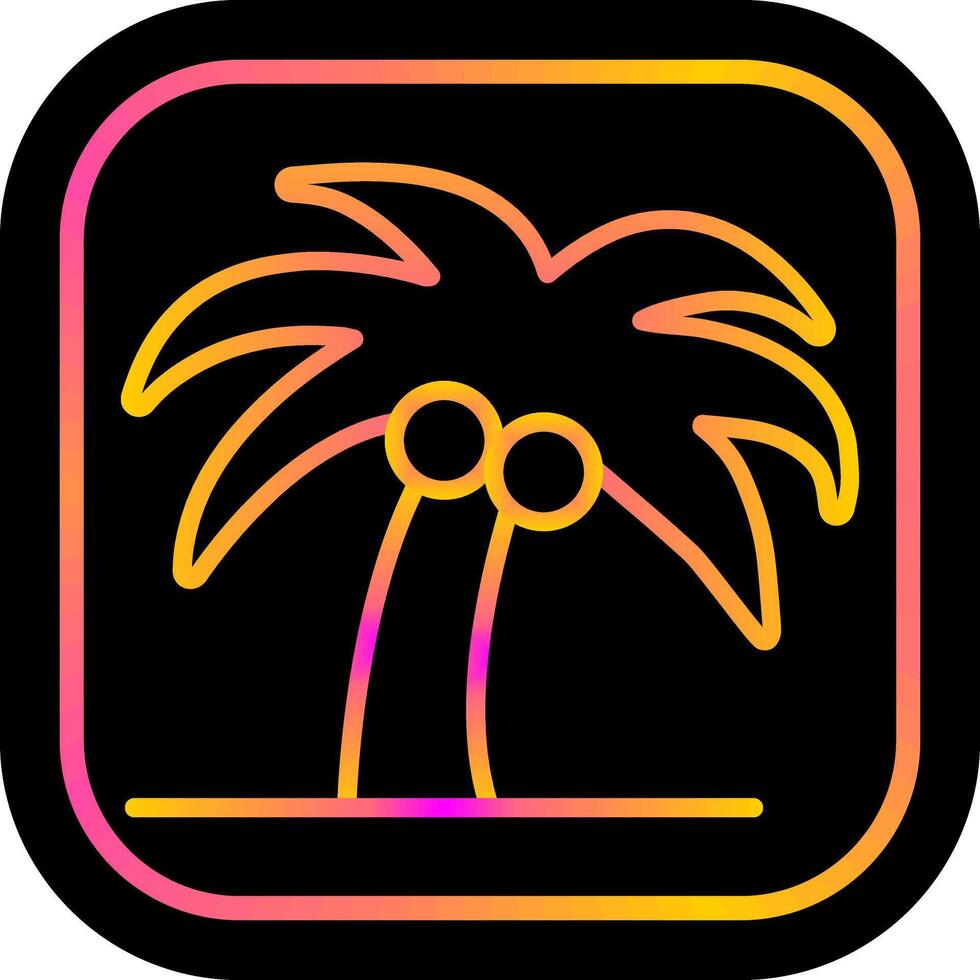 icono de vector de árbol de coco