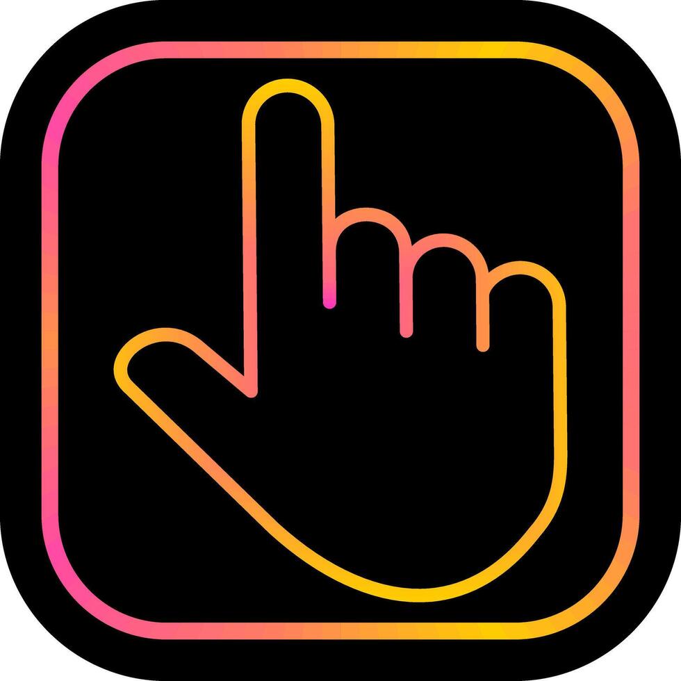 Raised Finger Vector Icon