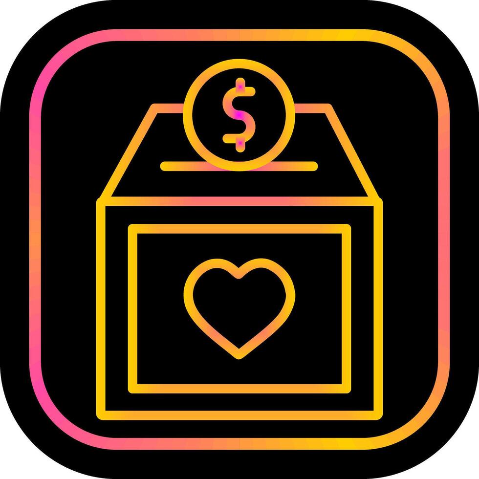 Charity Box Vector Icon