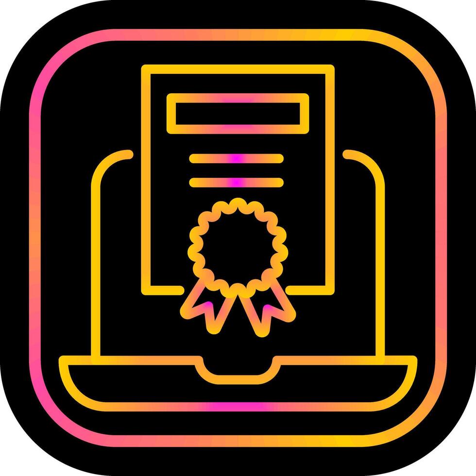 Online Certificate Vector Icon
