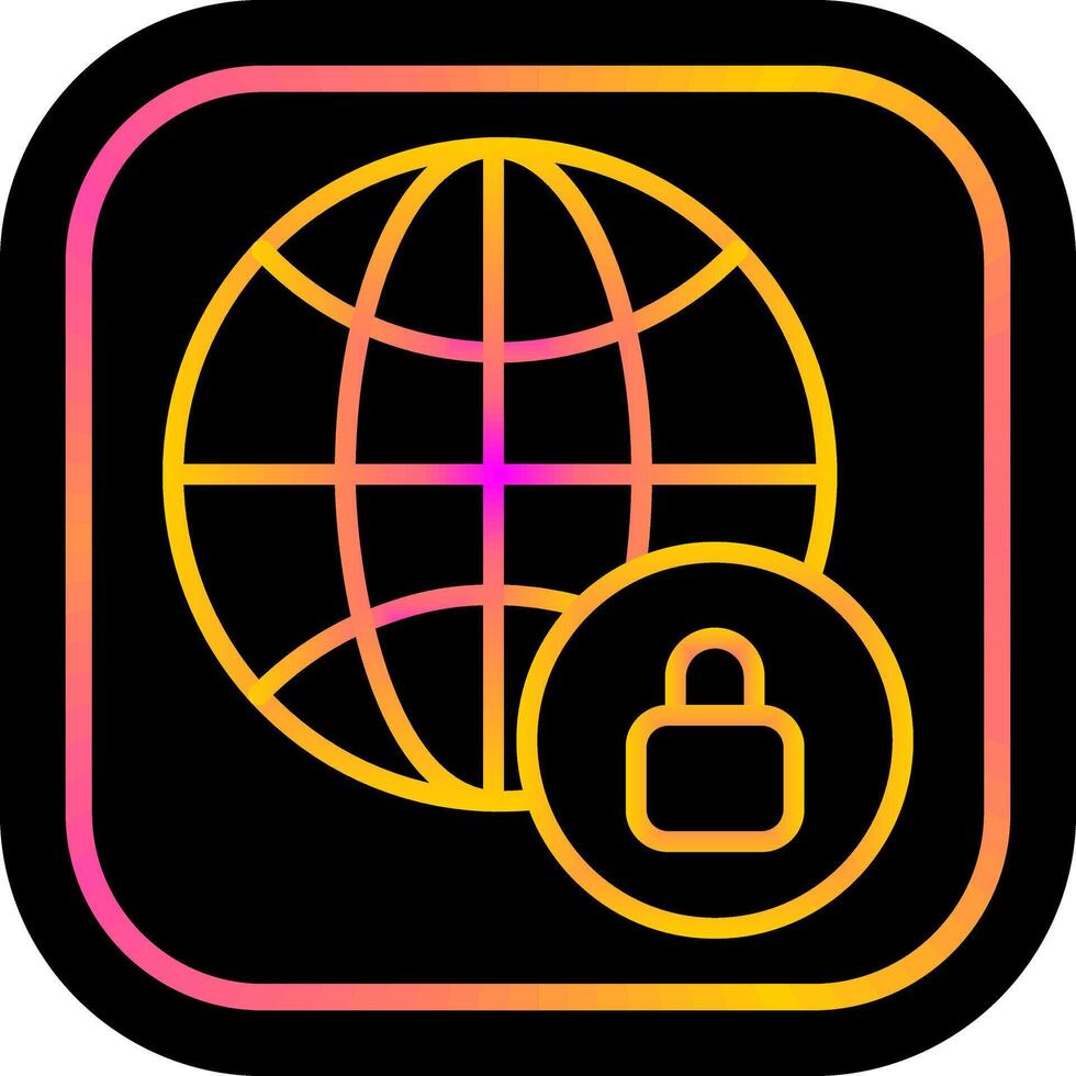 Worldwide Security Vector Icon