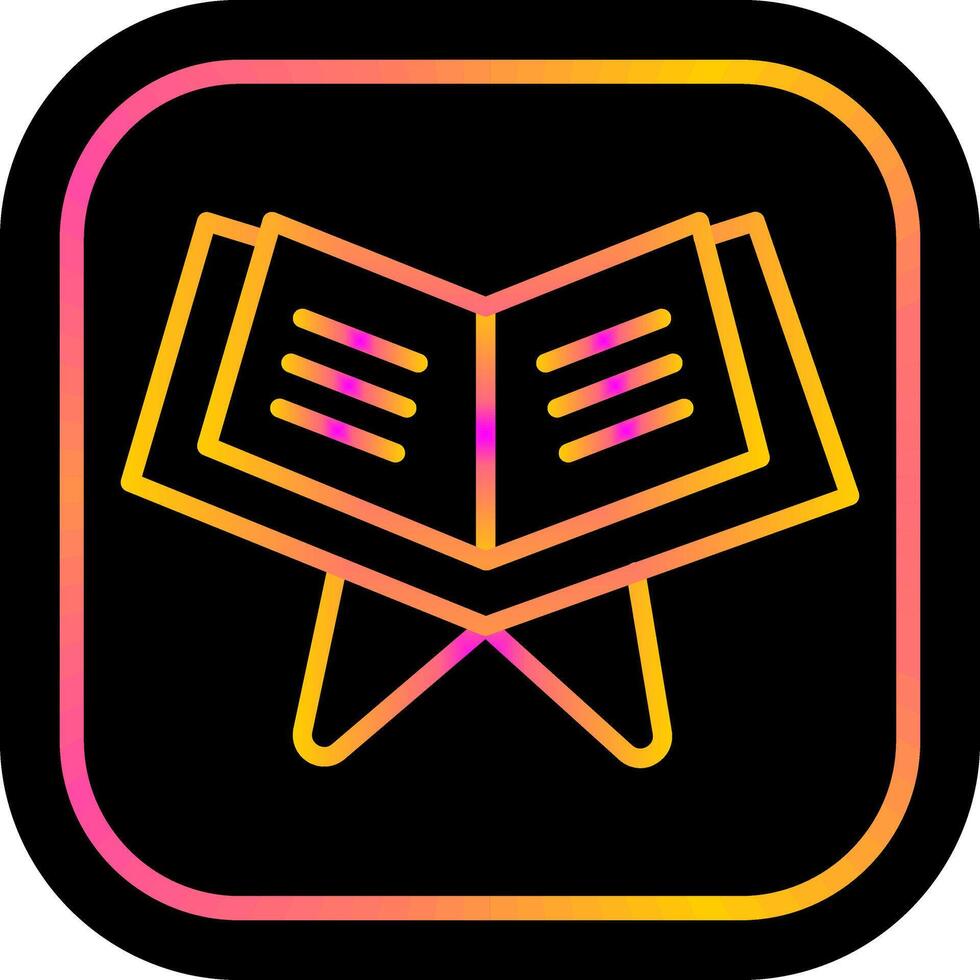 Reading Holy Book Vector Icon
