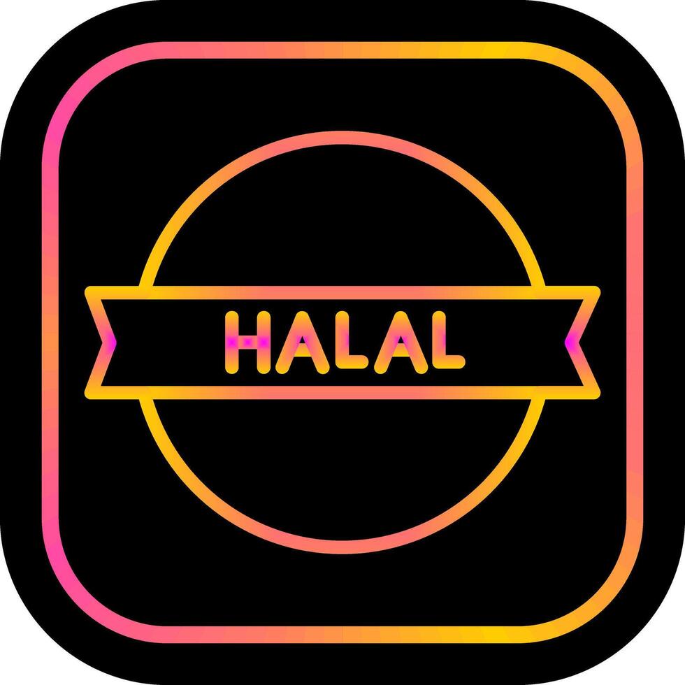 icono de vector de etiqueta halal