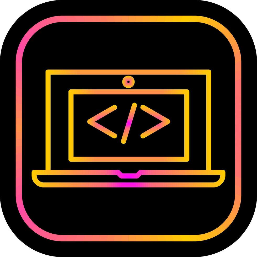 Coding Computer Vector Icon