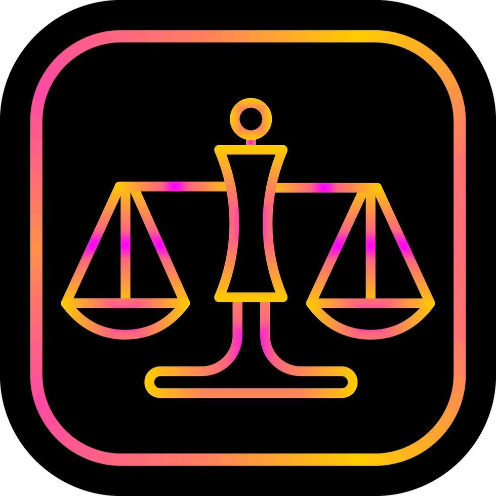 icono de vector de escala de justicia