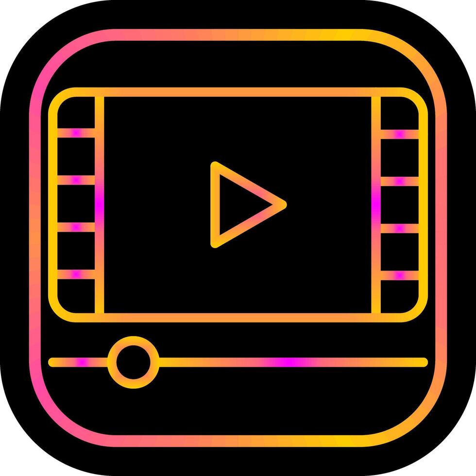 vídeo y animación vector icono