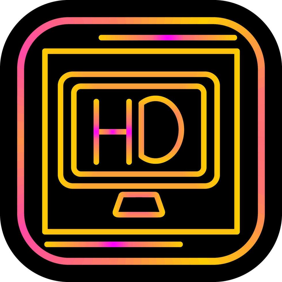 hd calidad vector icono