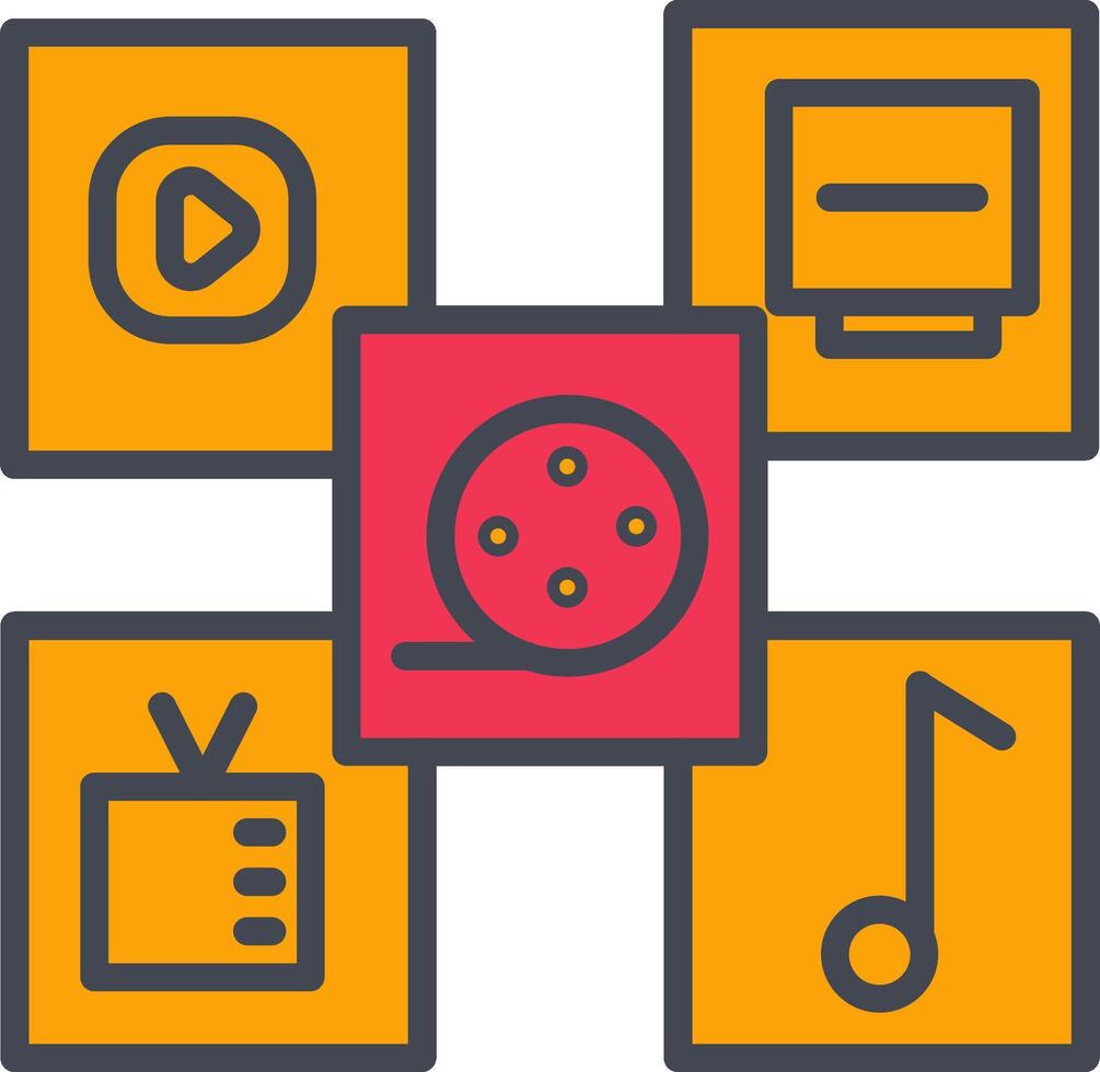Multimedia Vector Icon