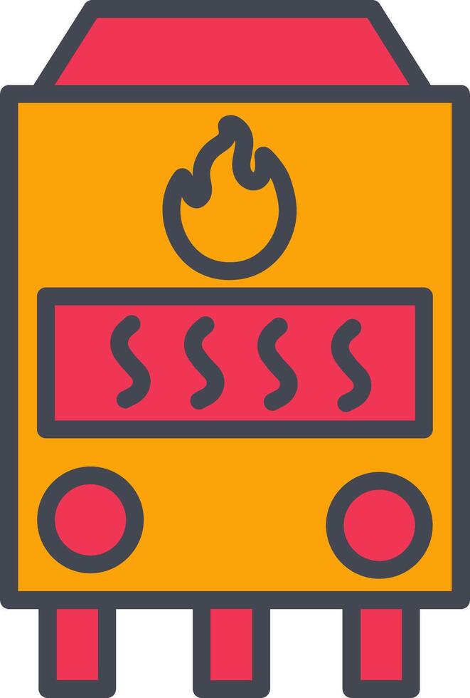 icono de vector de horno de gas