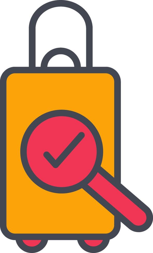 Luggage Inspection Vector Icon