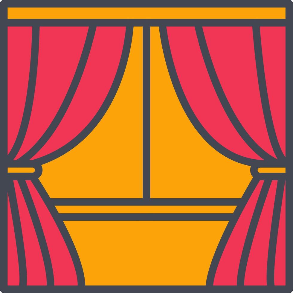 Curtains Vector Icon