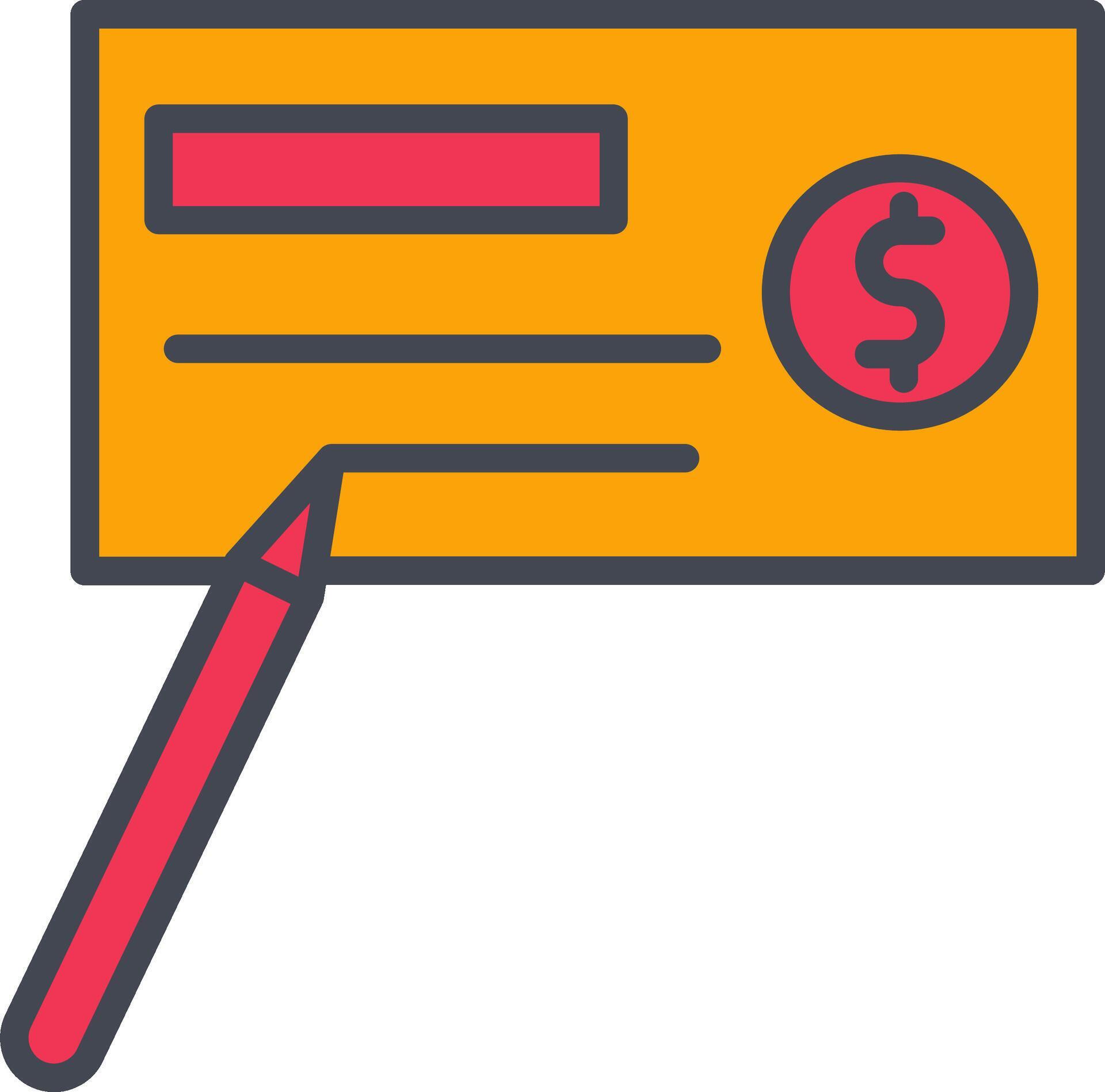 Write Cheque Vector Icon 41783774 Vector Art at Vecteezy