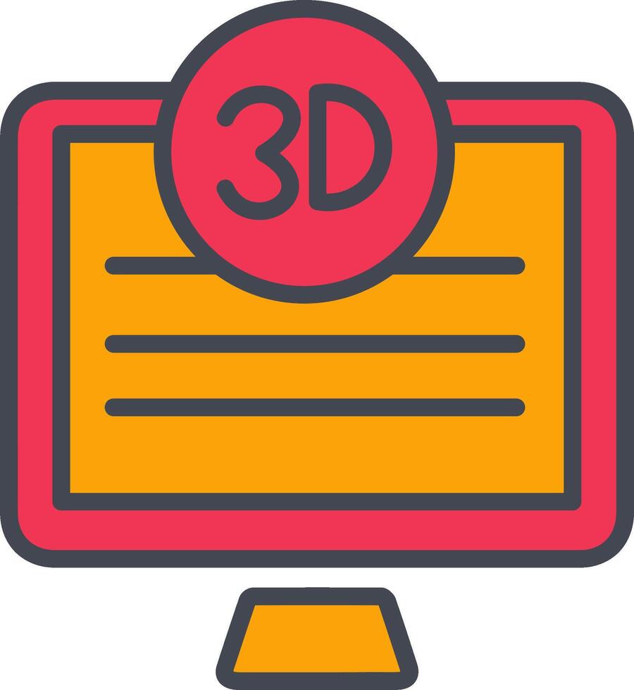 3D Quality Screen Vector Icon