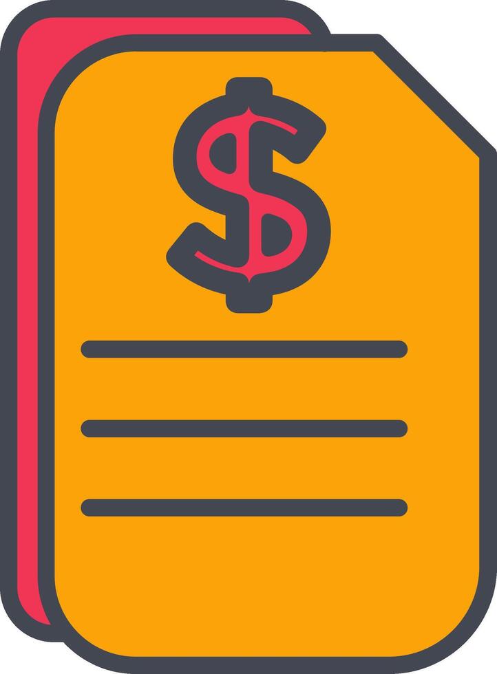 Dollar Document Vector Icon