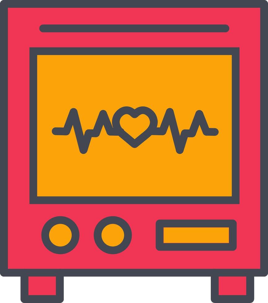 Heart Rate Machine Vector Icon