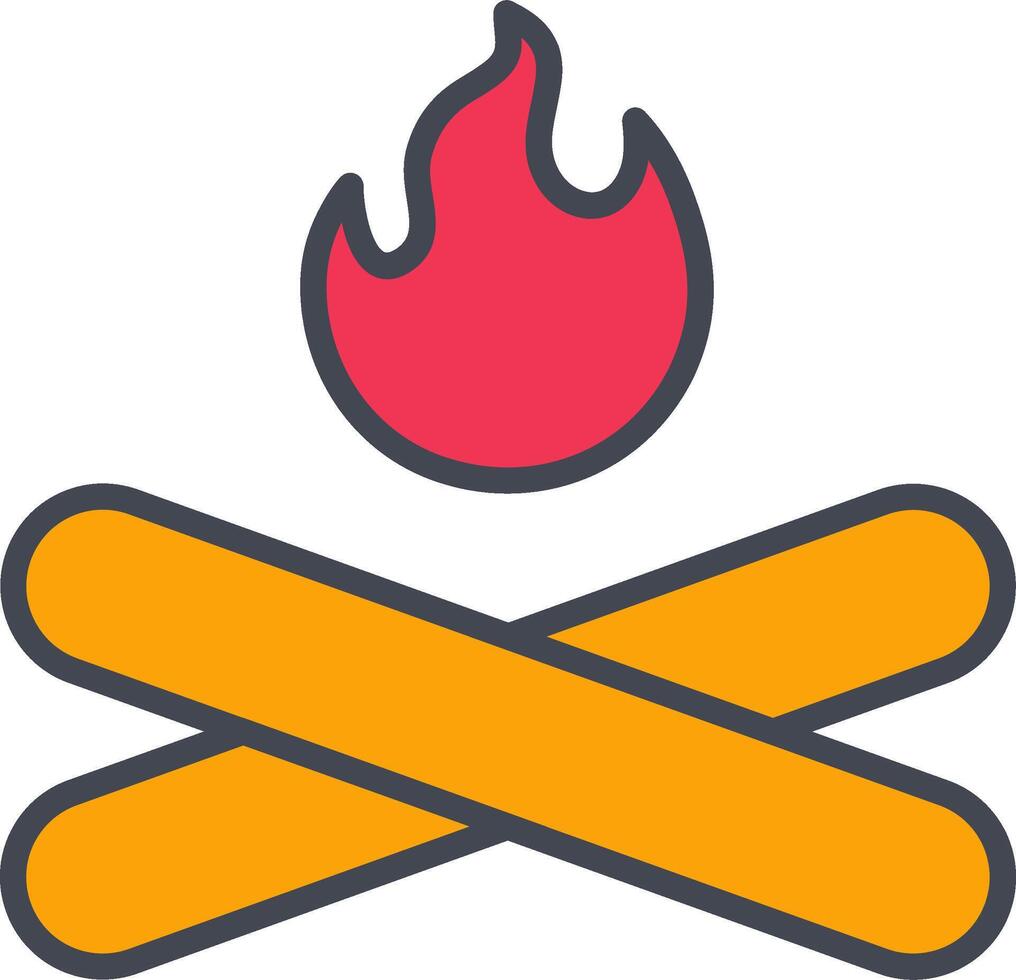 Camp Fire Vector Icon