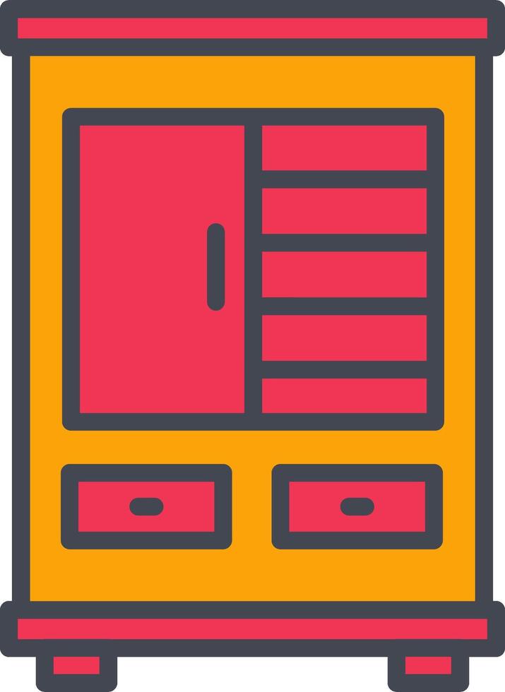 Shelves Cabinet Vector Icon