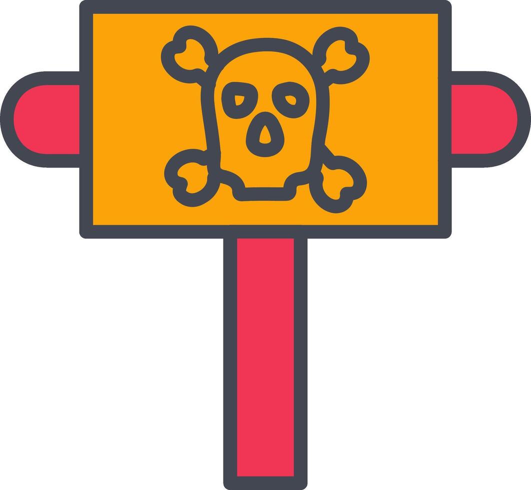 icono de vector de signo pirata