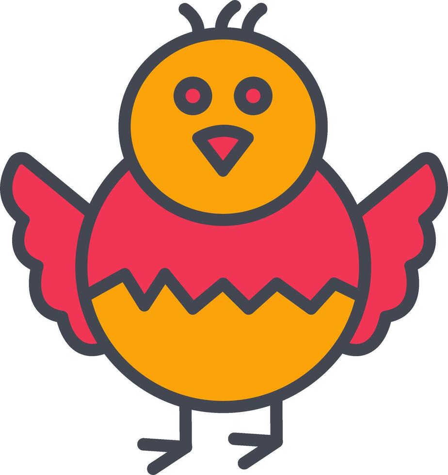 icono de vector de pollito