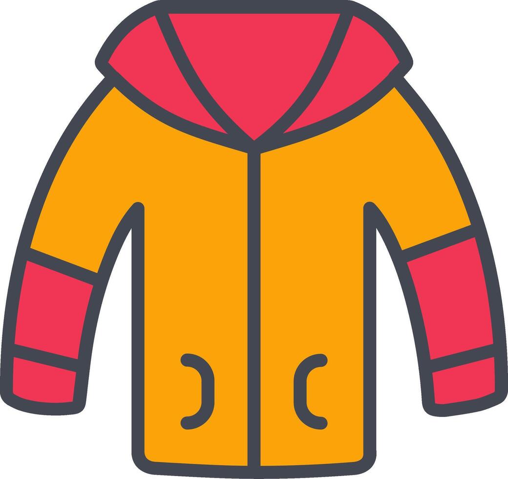 icono de vector de chaqueta de invierno