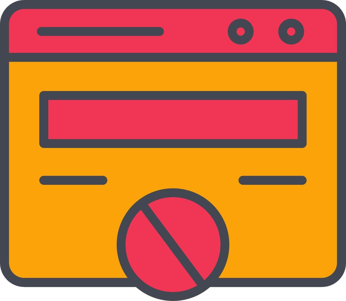 Block Website Vector Icon