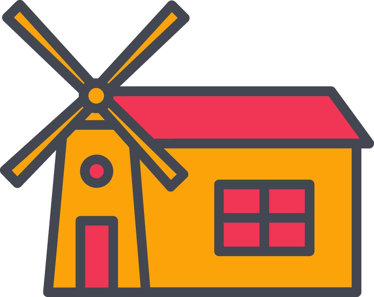 Windmill Vector Icon