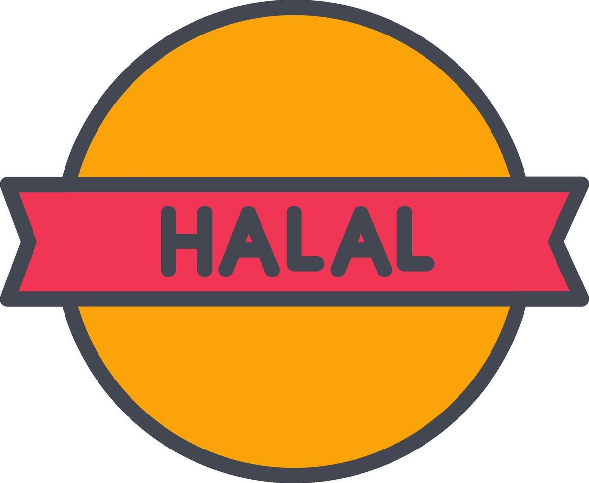 Halal Sticker Vector Icon