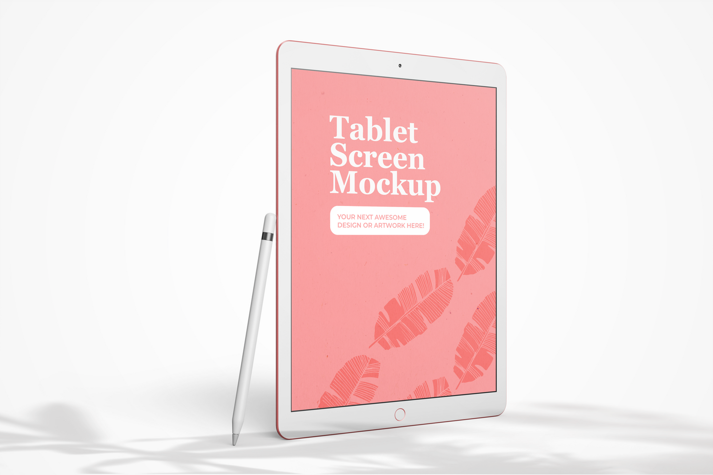 moderne 12.9 pouce écran afficher tablette mobile dispositif avec crayon réaliste maquette modèle psd