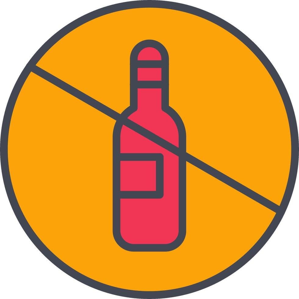 No Drinking Vector Icon