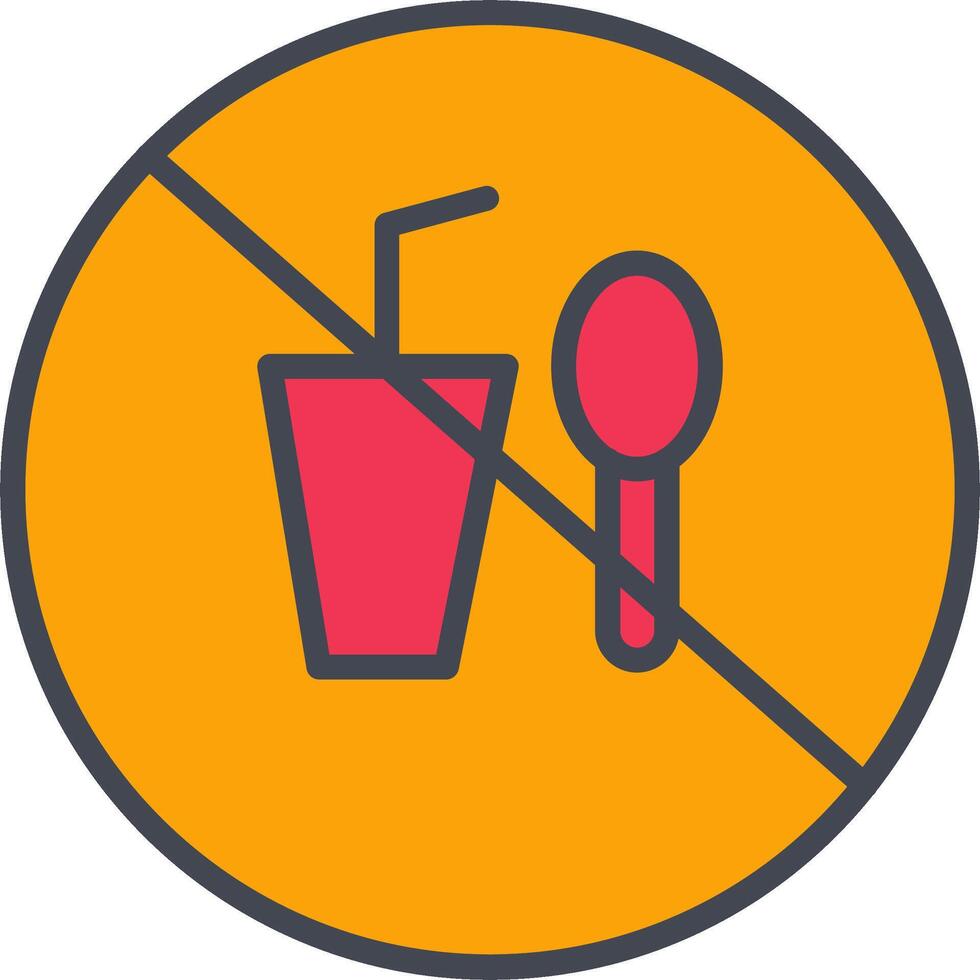 No Food or Drinks Vector Icon