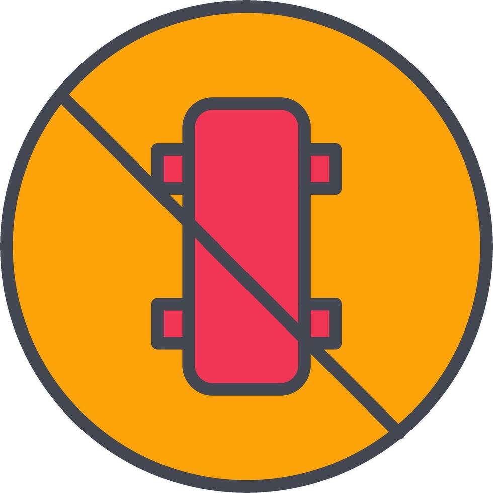 No Skating Vector Icon