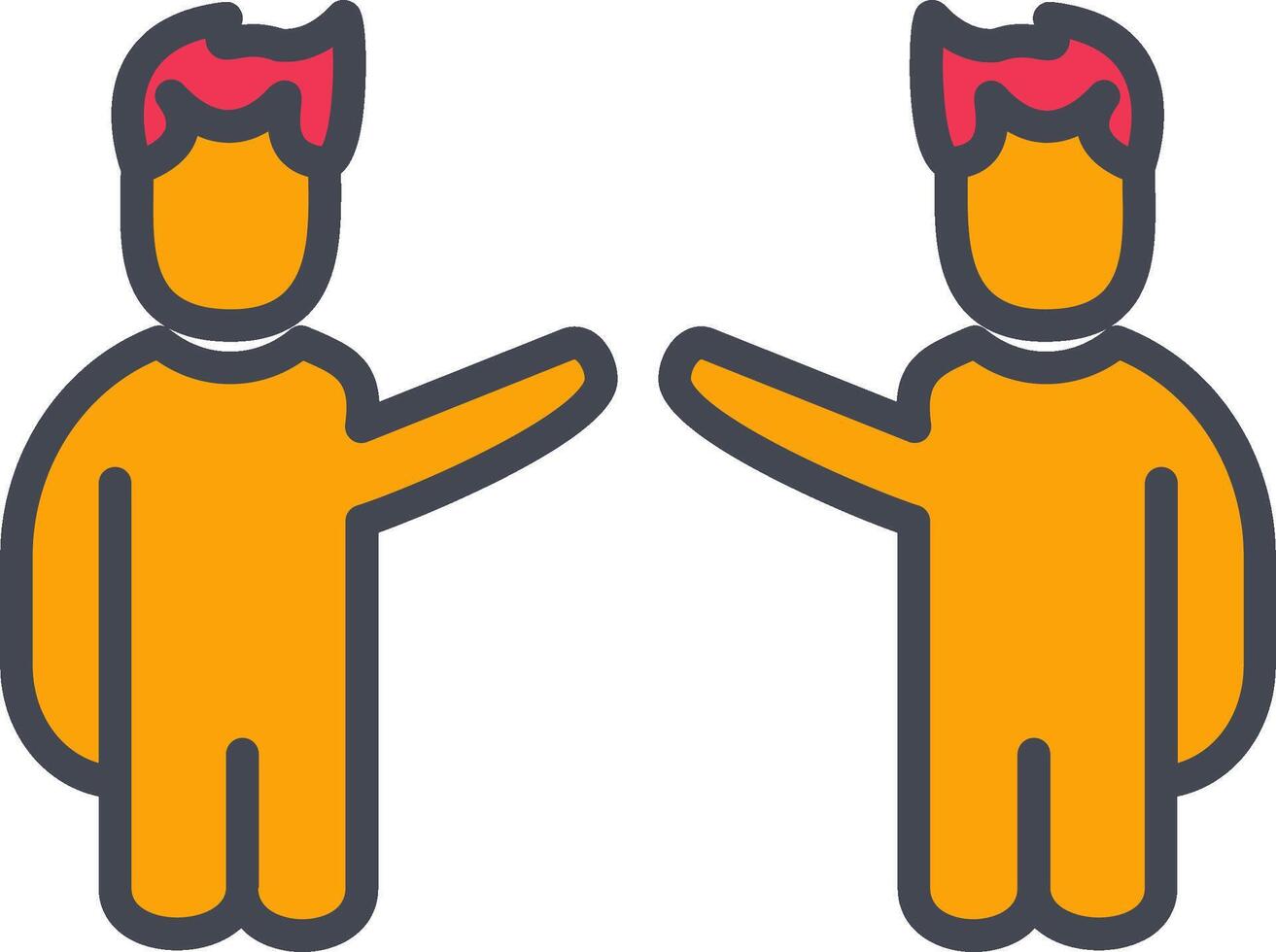 Waving to People I Vector Icon