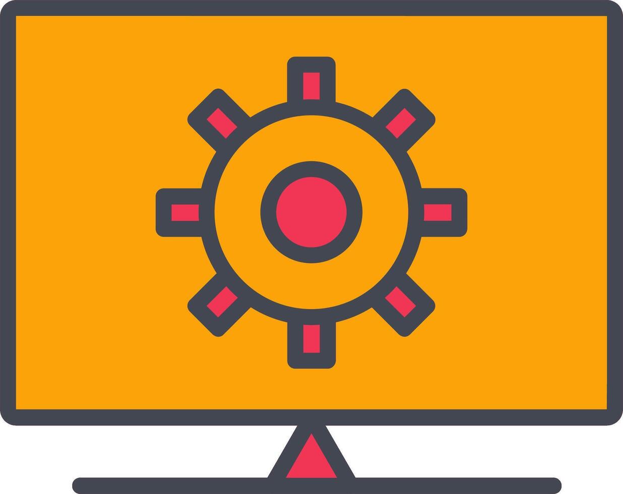 Computer Settings Vector Icon