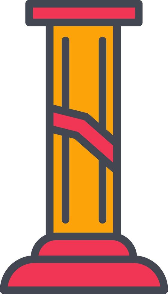Broken Pillar Vector Icon