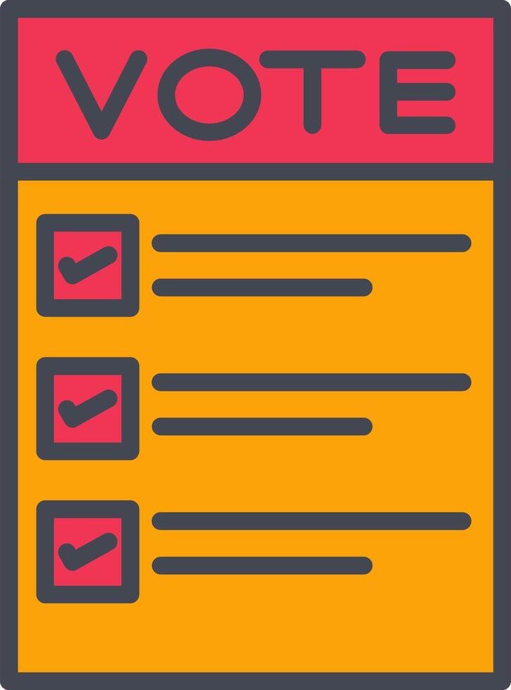 Ballot Paper Vector Icon