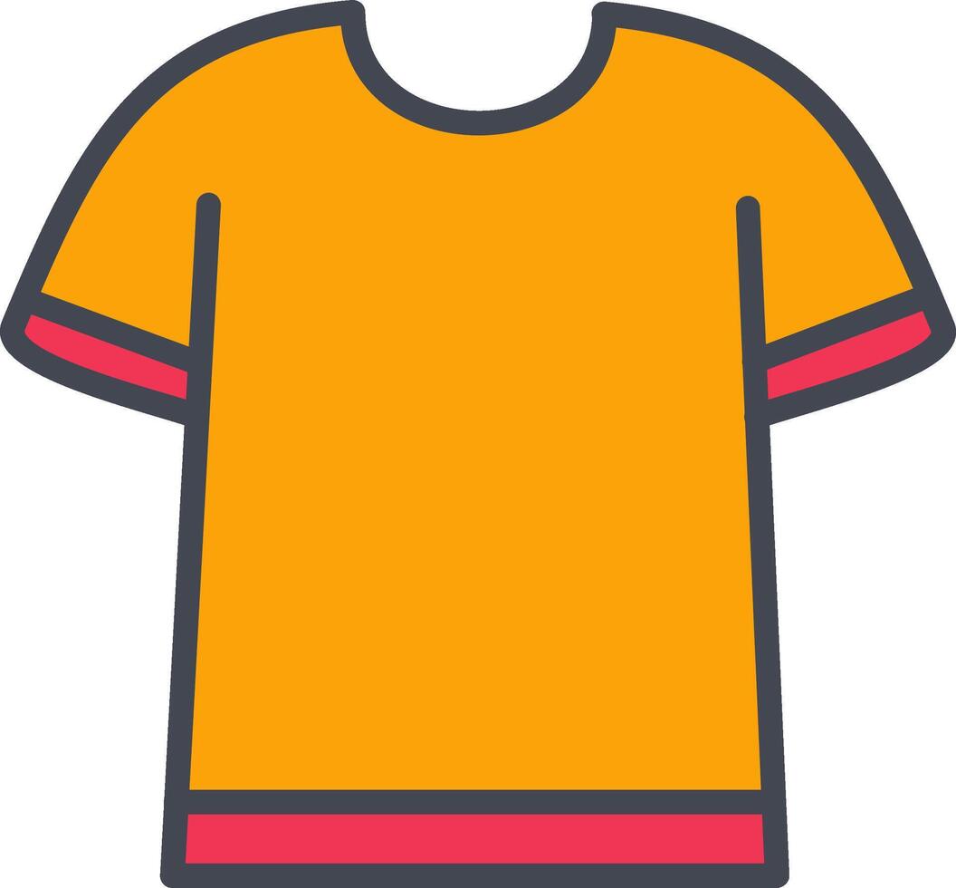 T Shirt with Lines Vector Icon