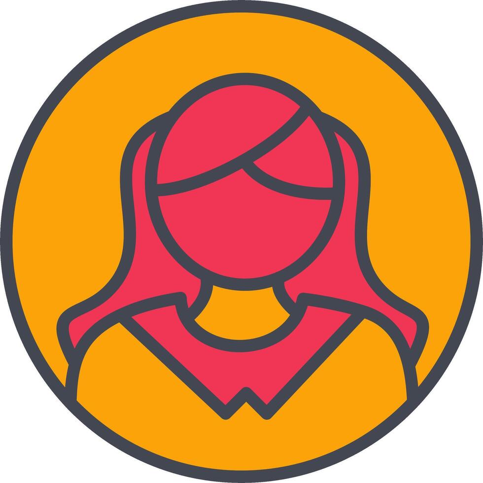 Female Profile Vector Icon