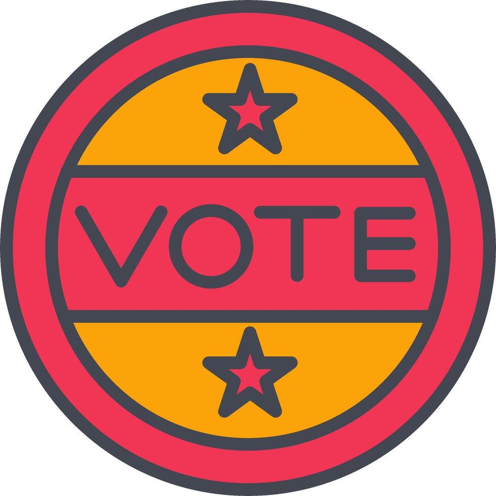 Vote Sticker Vector Icon