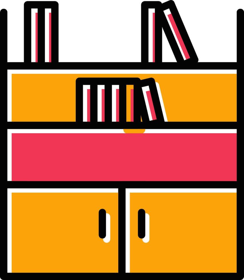 Book Shelf Vector Icon