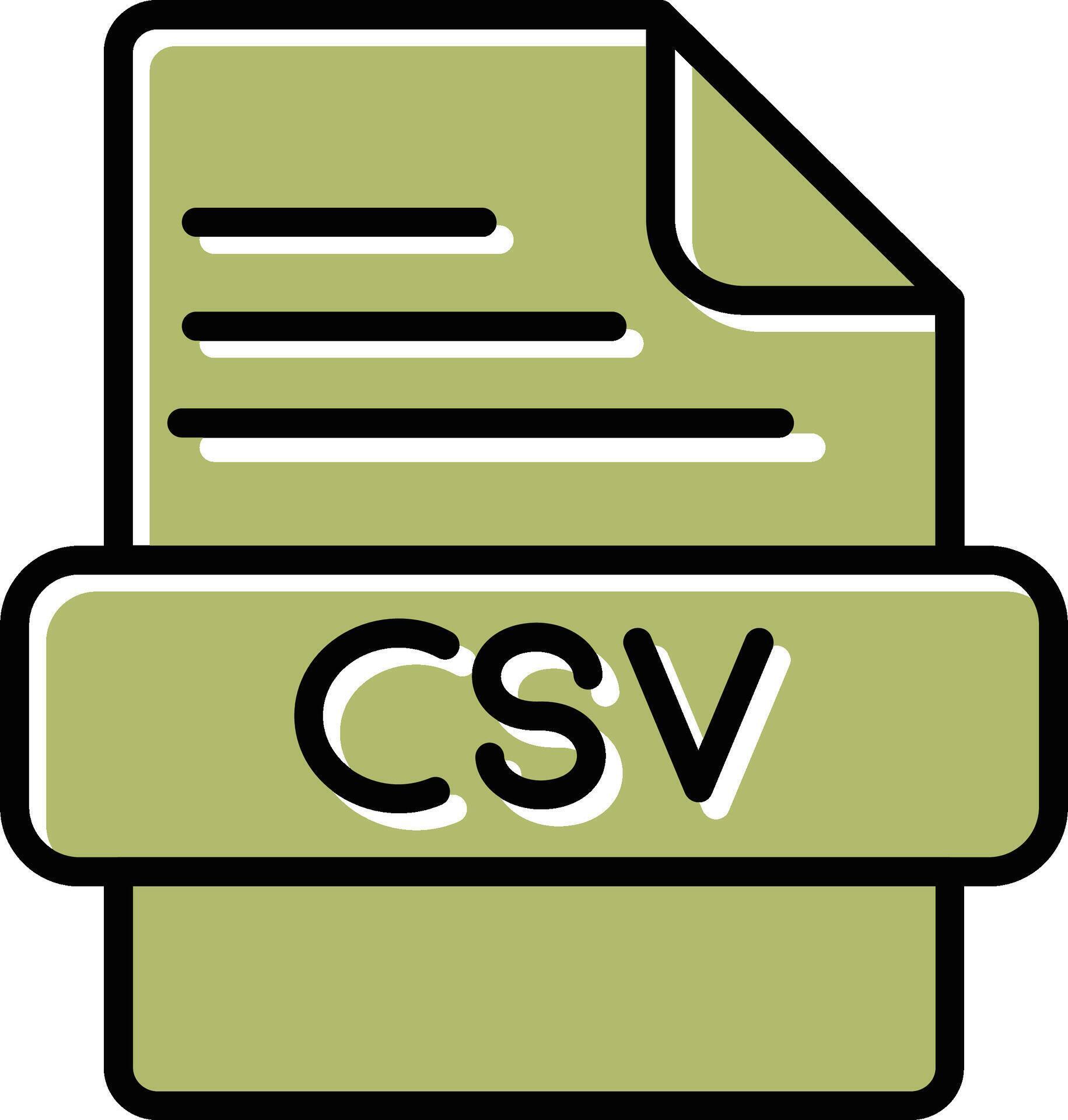 CSV Vector Icon 41787368 Vector Art at Vecteezy