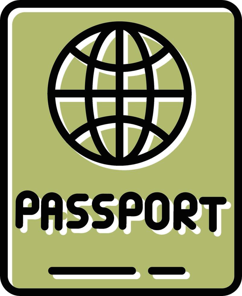 icono de vector de pasaporte