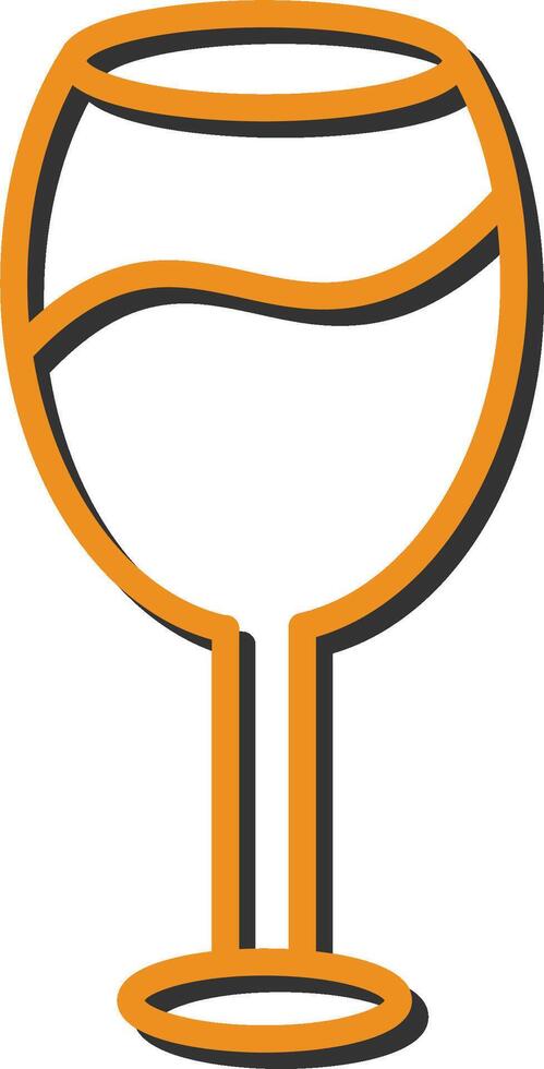 icono de vector de copa de vino