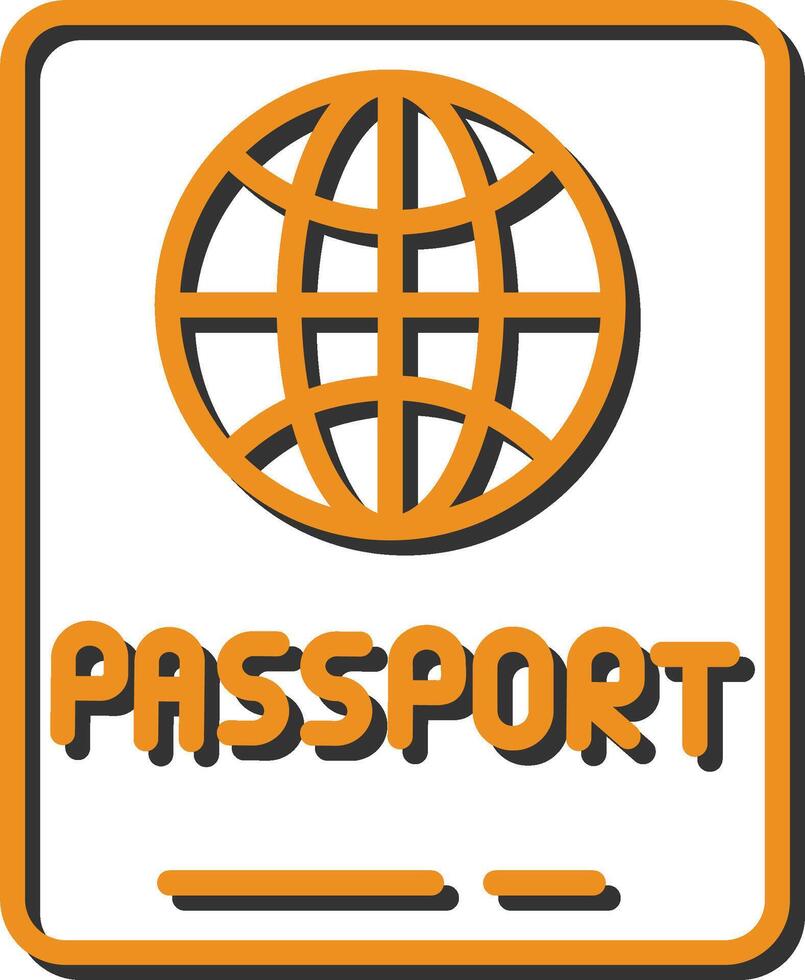 icono de vector de pasaporte