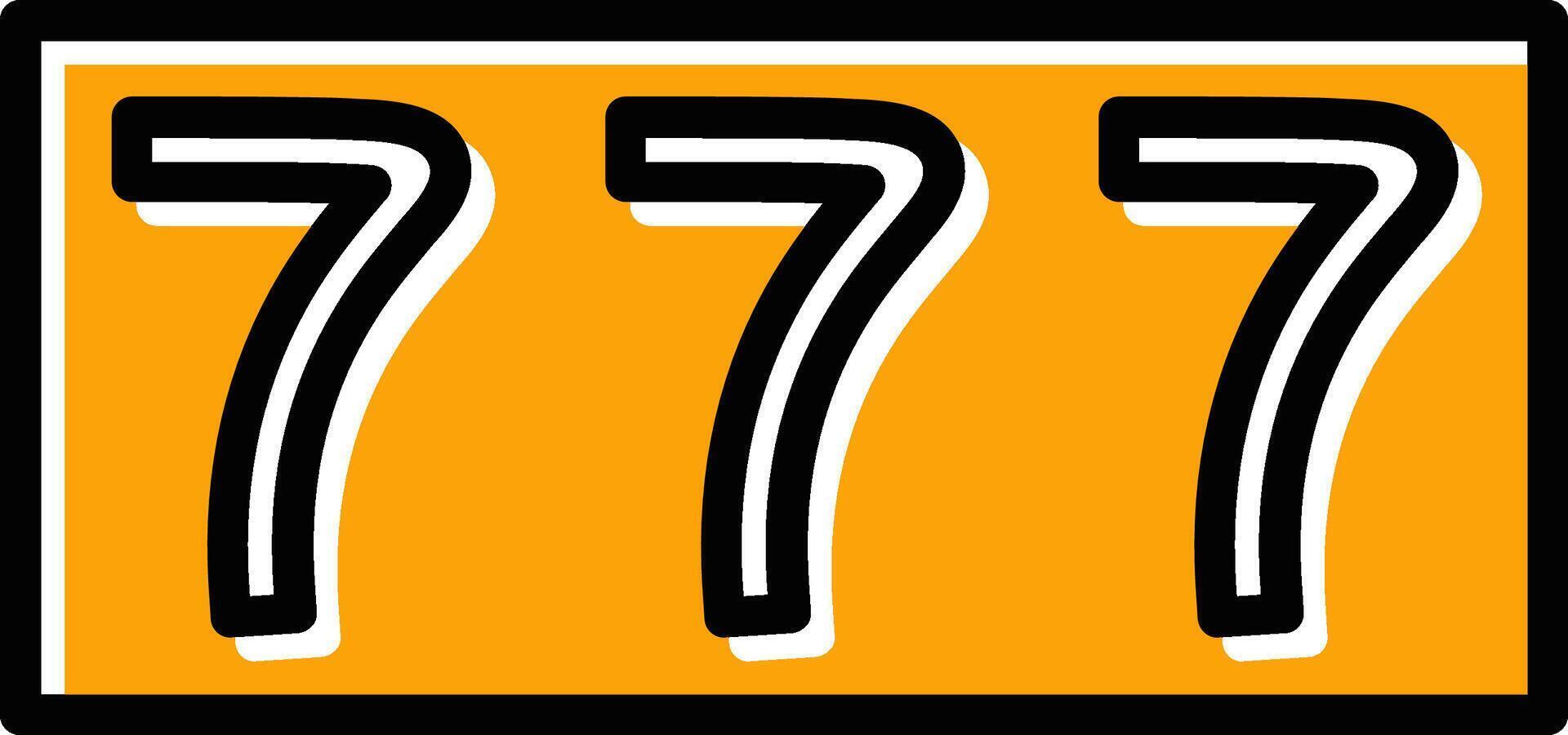 Triple Sevens Vector Icon