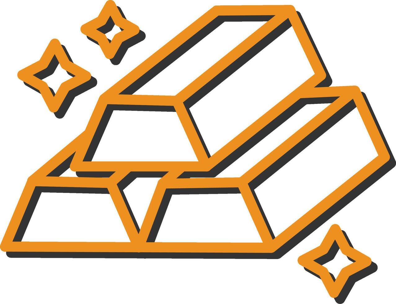 Gold Bars Vector Icon